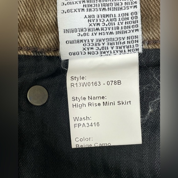 R13
Camouflage Denim Mini Skirt Made in Italy - Picture 12 of 13